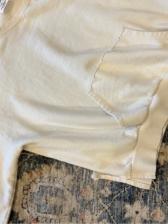 Pull&Bear Cream Raw-Edge Pocket Sweatshirt - Picture 5 of 10